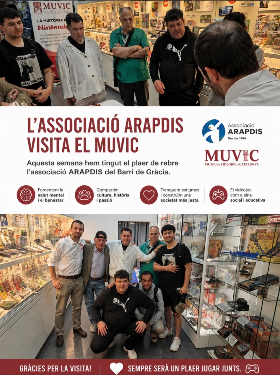 L’associació ARAPDIS visita el MUVIC